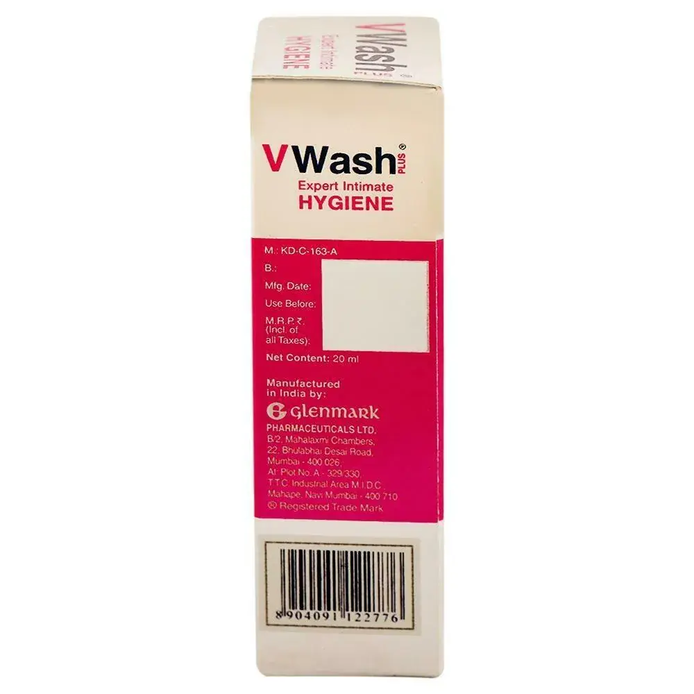 VWash Plus Expert pH 3.5 Intimate Hygiene Wash back.webp