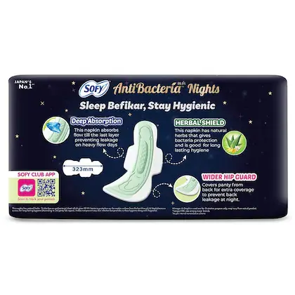 Sofy Antibacteria Nights XXL Sanitary Pad 30 N back.webp