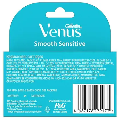 Gillette Venus Shaving Cartridge  back.webp