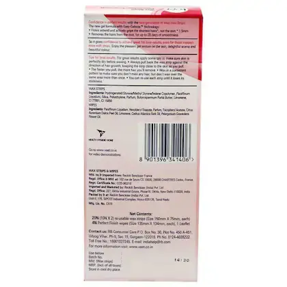 Veet Professional Waxing Strips Kit for Normal Skin back.webp