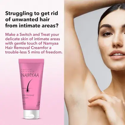 Namyaa Hair Removal Cream for Intimate Skin with After Wax Soothing Serum 2.webp
