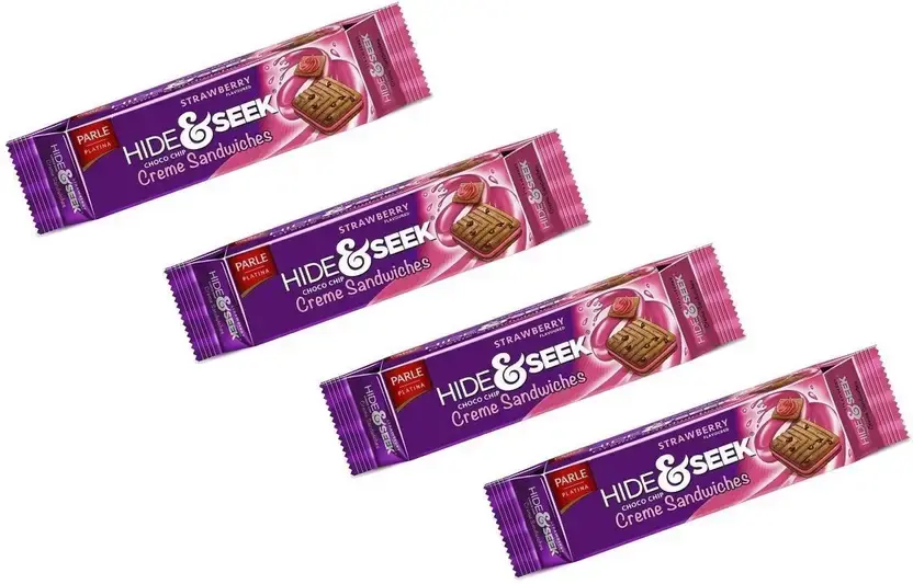 Parle Hide & Seek Choco Chip Strawberry Crème Sandwiches 1.webp