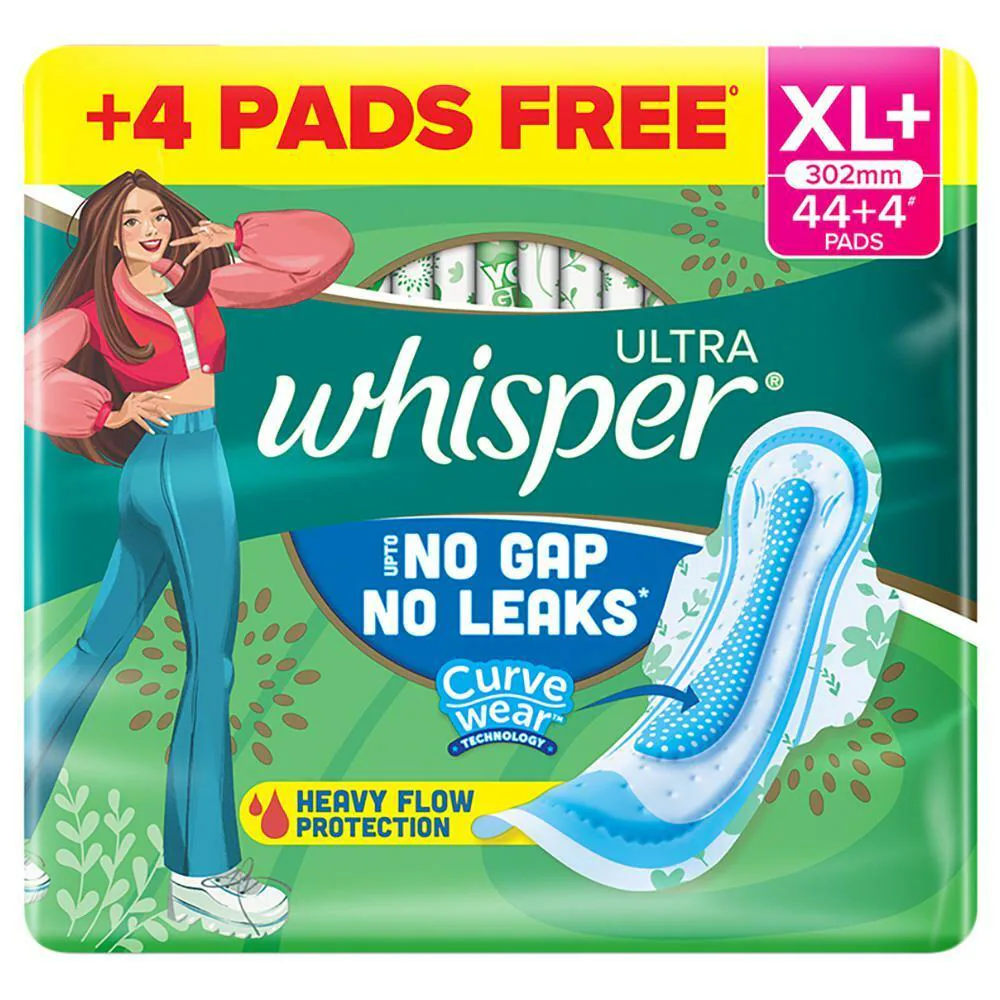 Whisper Ultra Hygiene and Comfort Sanitary Napkins with Soft Wings 