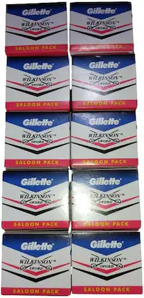 PasCom Gillette Blades Wilkinson Sword Saloon Pack STAINLESS STEEL 