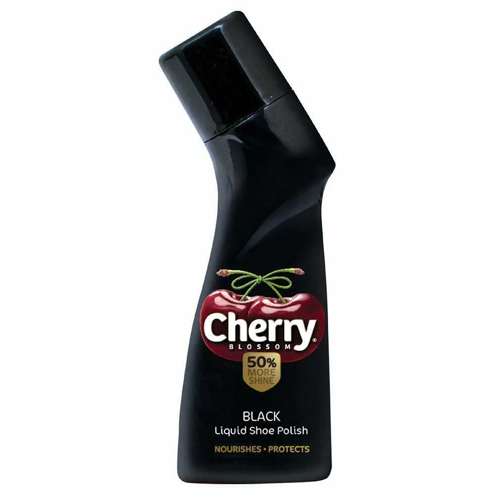 Cherry Blossom Black Liquid Shoe Polish  