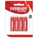 Eveready Red 1015 AA Carbon Zinc Batteries  