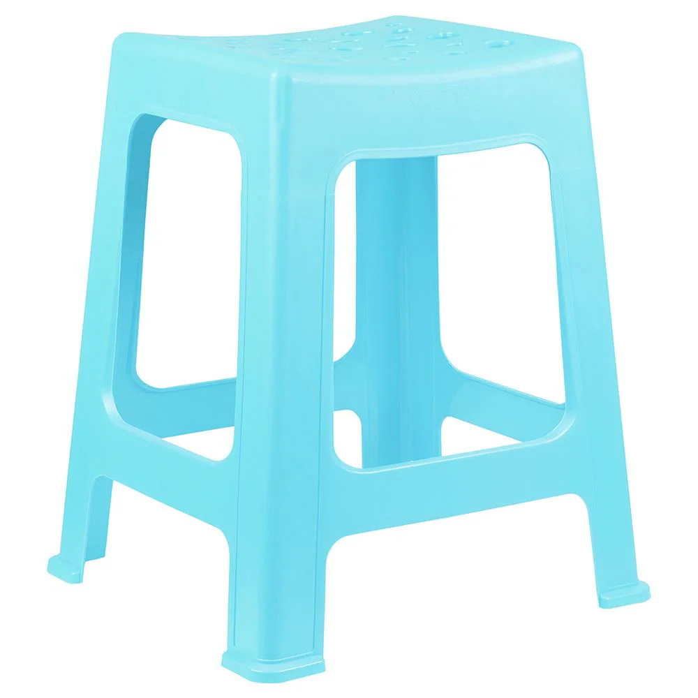 Asian Assorted Colour Plastic Cozy Stool 34x37x43 cm - Design / Colour may vary  