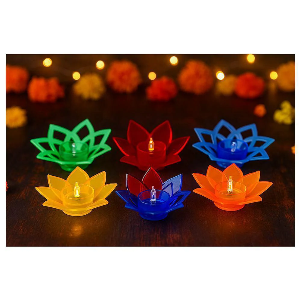 Pan Aromas Assorted Water Sensor Reflection Lotus Diya 