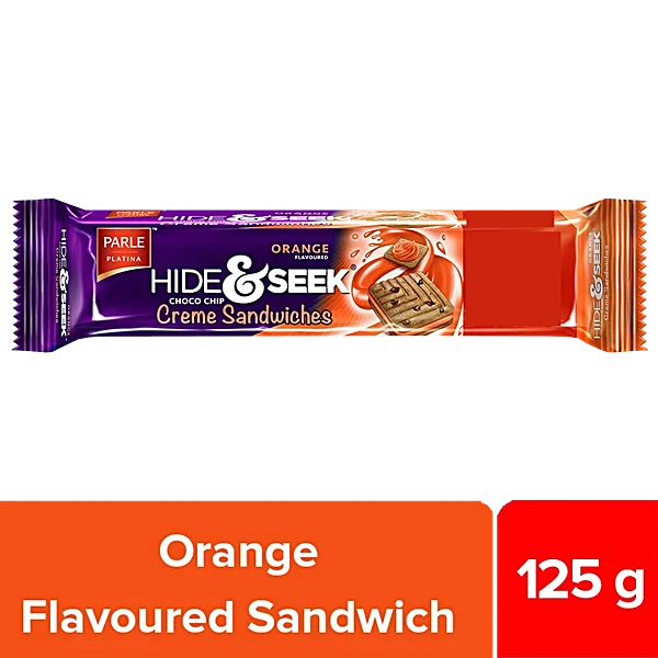 Parle Hide & Seek Choco Chip Orange Crème Sandwiches