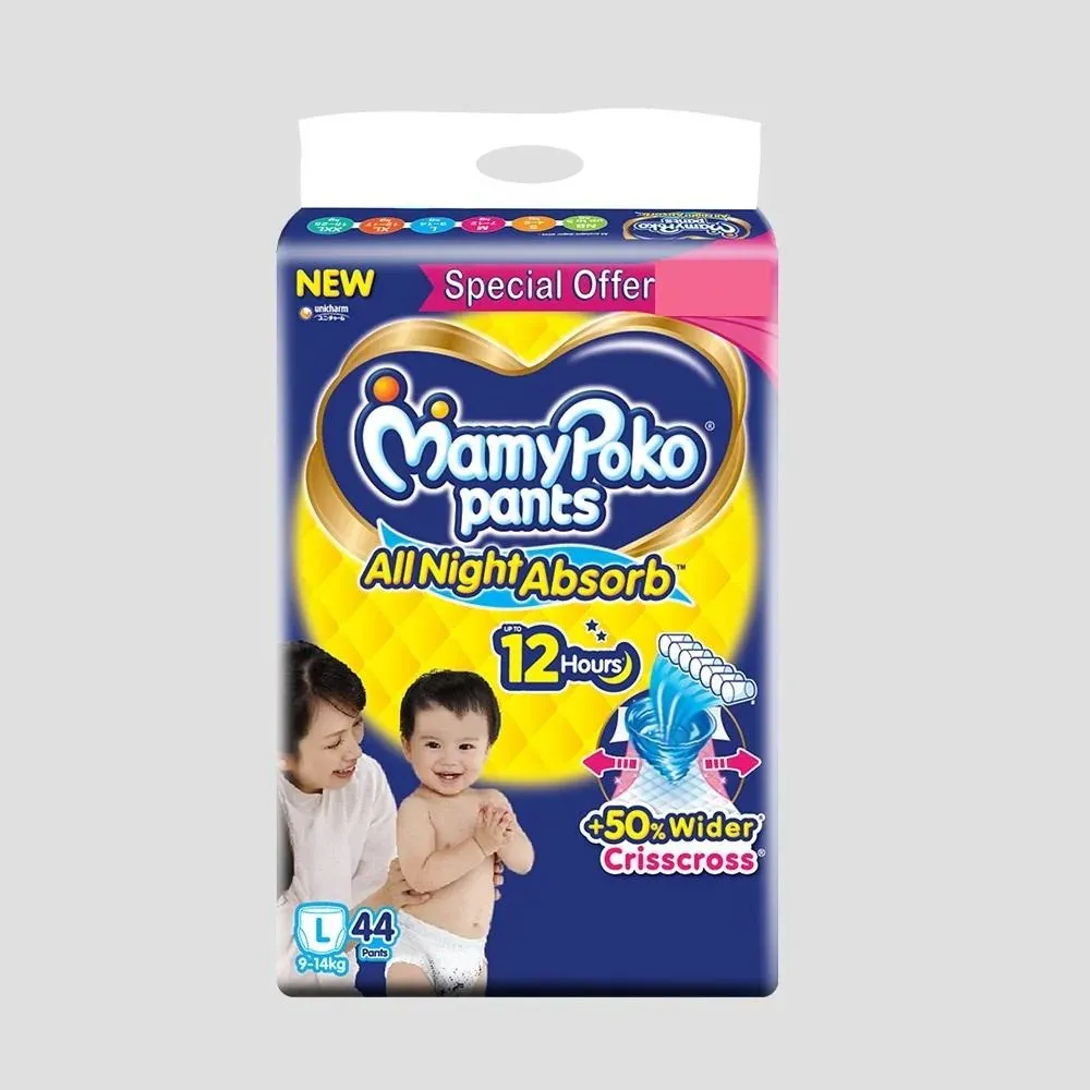 MamyPoko Pants Standard All Night L44 |Baby Diapers