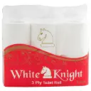 White Knight 3-Ply Toilet Roll 10x10 cm
