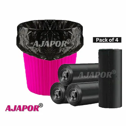 AJAPOR - 120 pcs Garbage Bags (Medium) Size 48 x 56 cm  