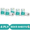 Charming Touch Kitchen Towel Roll 100% Virgin Pulp Pack of 5 